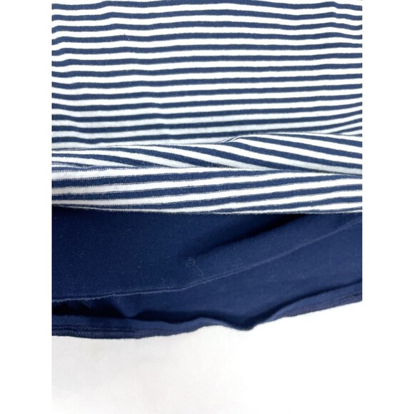 Chicos Zenergy Women 3 (16/18) Layered Blue White Striped Top Sleeveless Shirt - Picture 7 of 7